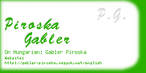 piroska gabler business card